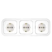 Розетка 3-м СП 16А IP20 с заземл. бел. Bylectrica РС16-353