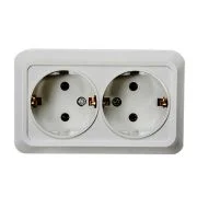 Розетка 2-м BOLLETO с заземл. накл. 7128 бел. ASD / IN HOME 4680005959839