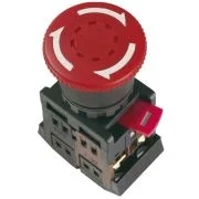 Кнопка "Грибок" AE-22 d22мм 1НО+1НЗ 240В с фиксацией красн. GENERICA BBG10-AE-K04