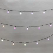 Гирлянда светодиодная «Шарики» 5м d25мм 25LED RGB ПВХ темн. зел. Neon-Night 303-550