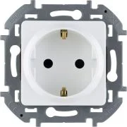 Розетка 1-м СП Inspiria 16А IP20 250В 2P+E защ. шторки немецк. стандарт механизм бел. IEK 673730
