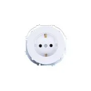 Розетка 1-м OSEN IP20 с заземл. ПБТ бел. LEZARD 743-0288-122B