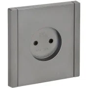 Розетка 1-м СП FORTE&PIANO FP518 10А без заземл. без защ. шторок винт. крепл. сталь IEK FP-R10-10-K46