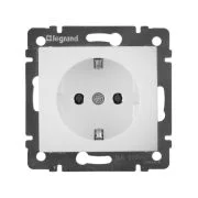 Розетка 1-м СП Valena 16А IP21 с заземл. на винтах механизм бел. IEK 774420