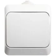 Переключатель проходной 1-кл. ОП Этюд 10А IP44 10AX бел. SE BA10-046B