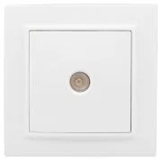 Розетка телевизионная TV 1-м СП Минск 5-862МГц 75Ом бел. Basic EKF ERA00-027-10