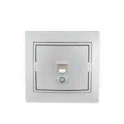 Розетка компьютерная 1-м СП Mira RJ45 сер. метал. LEZARD 701-1010-139
