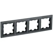 Рамка 4-м BRITE РУ-4-БрЧ черн. IEK BR-M42-K02