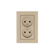 Розетка 2-я Karea RIZZ без заземл. крем Makel 88010017